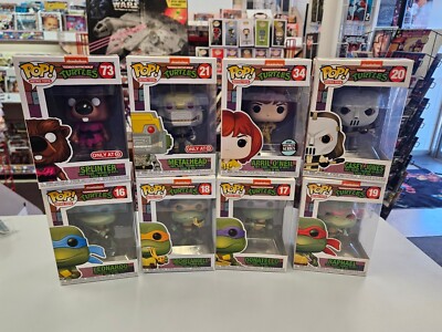SET OF 8 Funko Pop Teenage Mutant Ninja Turtles #16 17 18 19 20 21 34& 73 TMNT