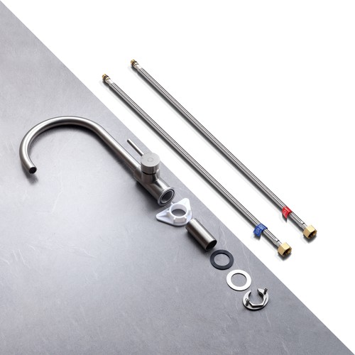 Grifo de cocina de acero inoxidable con una mano grifo de fregadero grifo mezclador - Imagen 18 de 35