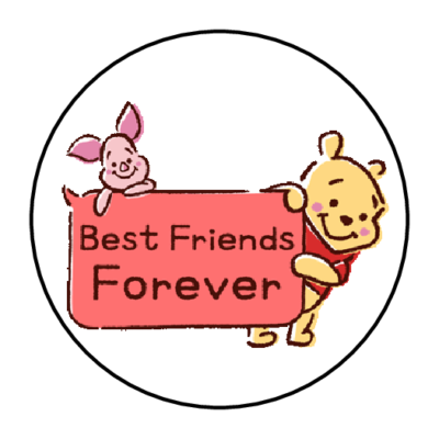 30 BEST FRIENDS FOREVER STICKERS ENVELOPE SEALS LABELS 1.5