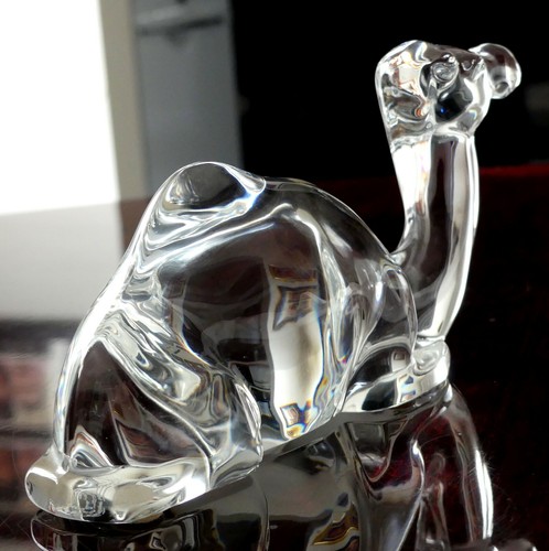 GORGEOUS VINTAGE BACCARAT FRANCE RESTING CRYSTAL DROMEDARY CAMEL FIGURINE DECOR - Picture 6 of 12