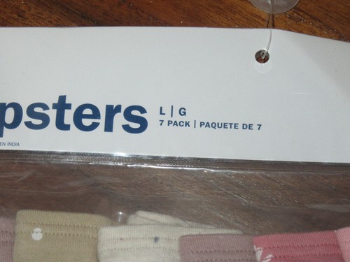 OLD NAVY GIRLS UNDERWEAR HIPSTERS 7-PACK FLORAL SPOTTED BEIGE IVORY PINK SIZE L - Picture 3 of 3