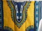YELLOW BLUE AFRICAN  PRINT DASHIKI MEN'S WOMEN'S SHIRT BLOUSE TOP XL 1X 2X — photo 9