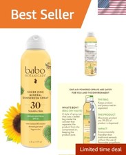 Babo Botanicals Sheer Zinc Sunscreen Spray SPF 30 -  Sensitive Skin Safe