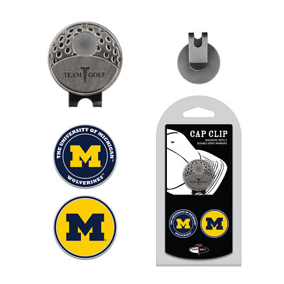 Team Golf NCAA Michigan Wolverines Golf Cap Clip with 2 Magnetic Markers