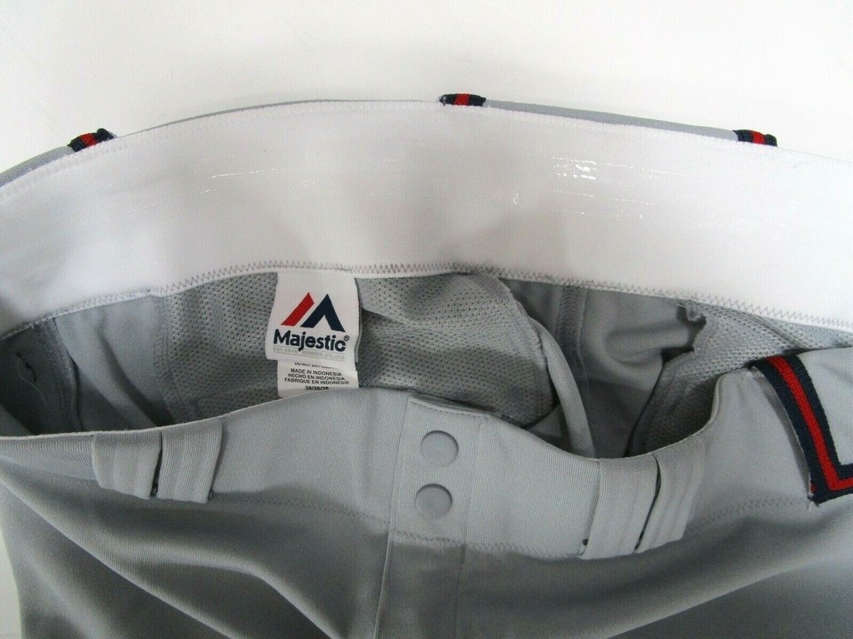 ATLANTA BRAVES GREY FLEX BASE AUTHENTIC MAJESTIC BASEBALL PANTS SIZE 30