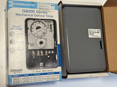 GRASSLIN INTERMATIC Mechanical Defrost Timer G8145-20-MX G8000 Series W/Box NEW!