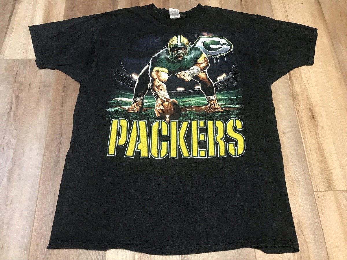 【希少】vintage NFL Green Bay Packers シャツ NFL Green Bay Packers Graphic Green T-Shirt (Size S