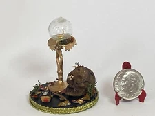 OOAK Artisan Pirates Diary Moon Orb Centerpiece 1:12 Dollhouse OOAK Signed 23