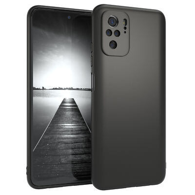 Für Xiaomi Redmi Note 10 / 10S Schutzhülle TPU Backcover Tasche Matt Schwarz