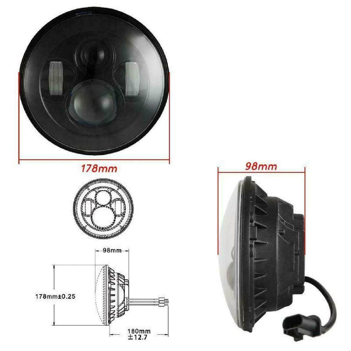 7inch Led Headlight Motorcycle