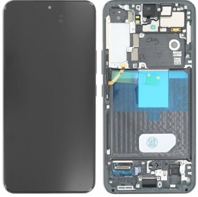 Original Samsung Galaxy S22 S901B AMOLED Display Touchscreen Rahmen Schwarz