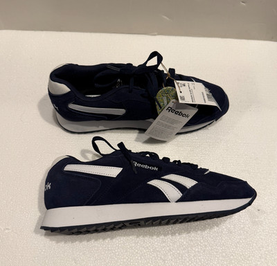 NEW Reebok Glide Ripple Navy Blue /White Mens Size 8.5 Ortholite Comfort Running