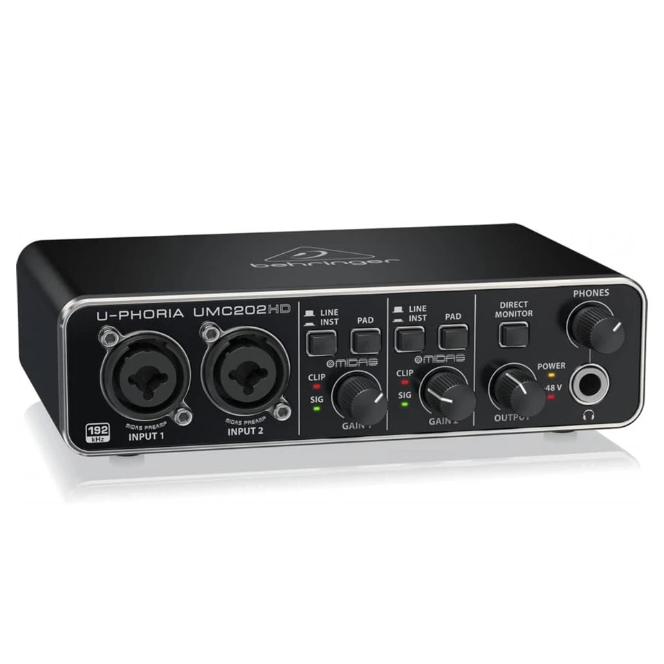 UMC202HD 2 x 2 USB Audio Interface 24-Bit | 192 kHz Midas Preamps - Image 4 of 4