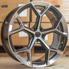 22" AUDI E TRON 2019-2023 RS6F DESIGN GLOSS BLACK/BP 9.5J ALLOY WHEELS /SET OF 4