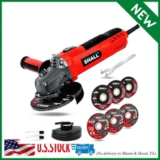 7.5Amp 4-1/2 Inch 12000 RPM Angle Grinder with 2 Guards, 3 Cutting Wheels, 3 Dis