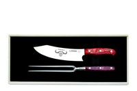 Giesser Messer Premiumcut 3Er Set Bbq Messer 30Cm 20Cm 17Cm Acryl Spicy Orange