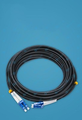 LC-LC UPC SM 9/125 Black Armored Fiber Cable Duplex Fiber Optic Patch Cord 10M *
