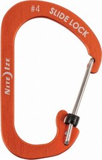 Nite Ize Carabiner SlideLock No4 Orange Aluminium Locking Clip 75lb
