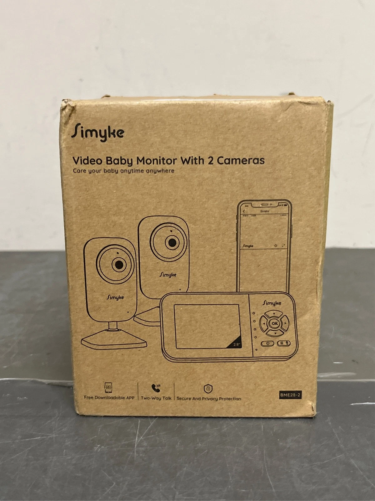 Video Baby Monitor with 2 Cameras and Audio 2.8" Screen,Night Vision,APP,Wireles
