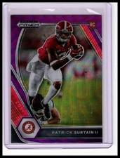 2021 Panini Prizm Draft Picks Collegiate #143 Patrick Surtain II Purple Wave