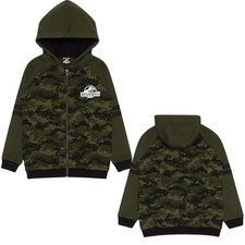 Jurassic World Zipped  Camouflage Hoodie - Boys - Ages 5-13 - BNWT
