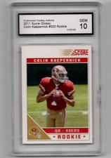 2011 Colin Kaepernick Score Glossy Rookie PGA Gem 10 #320