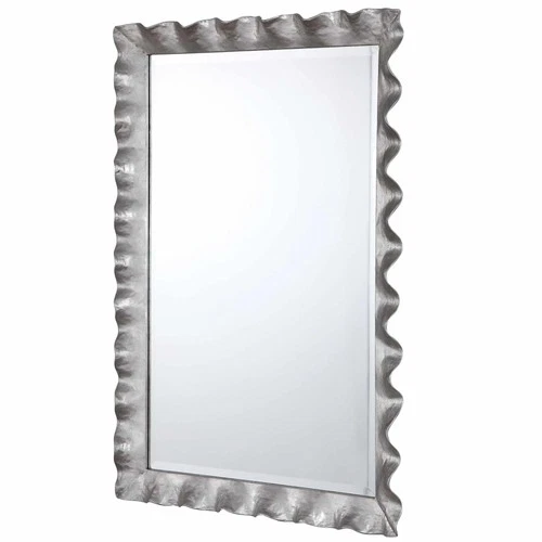 Uttermost 09571 Haya 28" W x 40" H Rectangular Framed Bathroom - Silver - Picture 4 of 6
