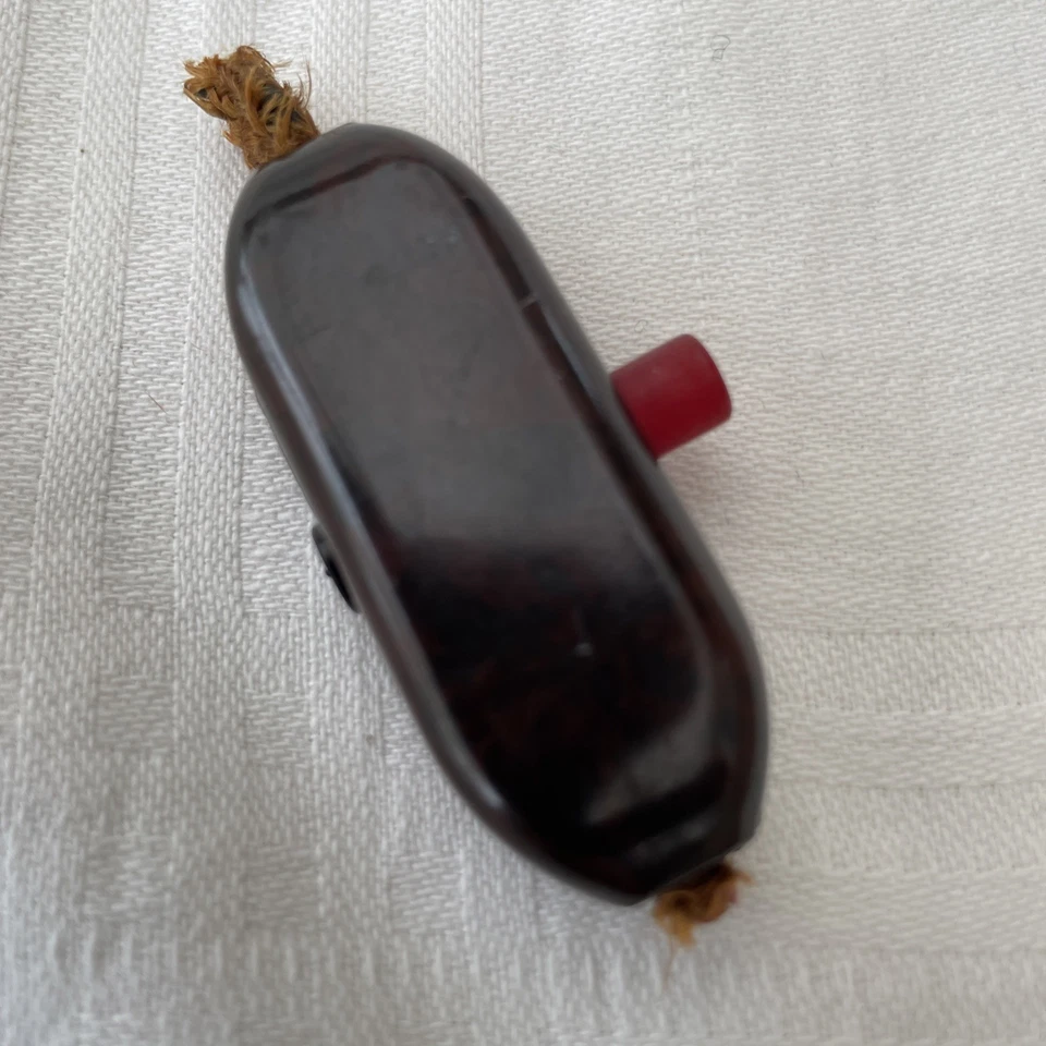 VINTAGE BROWN BAKELITE LAMP LIGHT SWITCH ON OFF table lamp art deco not tested  - Image 4 of 4