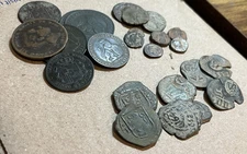 INTERESTING 3 COINS Roman Empire Spanish Colonial Cob & Milled Old Coin Pirate