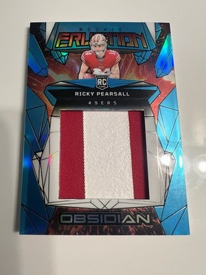 2024 Panini Obsidian - Rookie Eruption Materials Ricky Pearsall Jersey Match /25