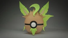 Shiny Leafeon | Themed 3D Printed Pokeball | #0470 Leafeon