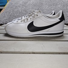 Nike Classic Cortez Swoosh Leather White Black Retro 807471-101 Women's Size 9