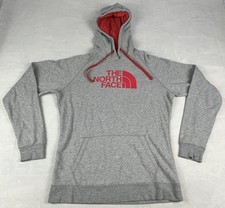 The North Face Pullover Logo Hoodie Women's Large Gray Pink