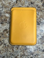 Apple Leather Wallet for iPhone - California Poppy MHLP3ZM/A Genuine OEM Used