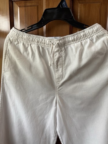 Old Navy Girl’s Loose Drawstring Linen Blend Pants, Cream, XL, 14-16. Excellent. - Picture 6 of 8