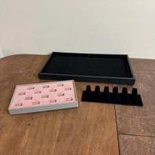 Set of 3 Jewelry Organizer Display Trays Market Booth Craft Fair Display