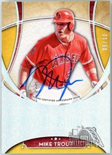 Mike Trout 2017 Five Star Gold Autograph Card #FSA-MTR 6/10 (Surface Indents)