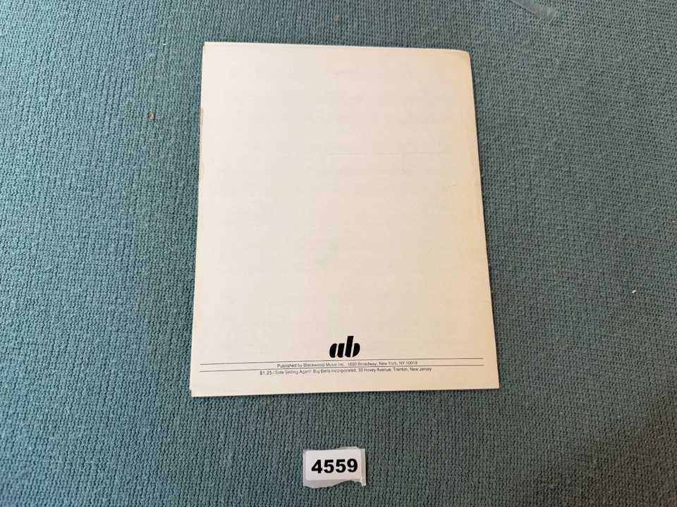 RARE HARRY NILSON SHEET MUSIC DAYBREAK-NEAR MINT SPECIAL EDITION- 4559 - Image 4 of 4