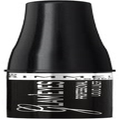 Glameyes Liquid Eyeliner, langlebig, mattes Finish und dünner Strich, 001 schwarz
