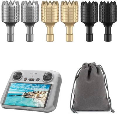 LKTOP 3 Paar Controller Joysticks für passend für DJI RC/RC2 (Grau,Gold,Schwarz)