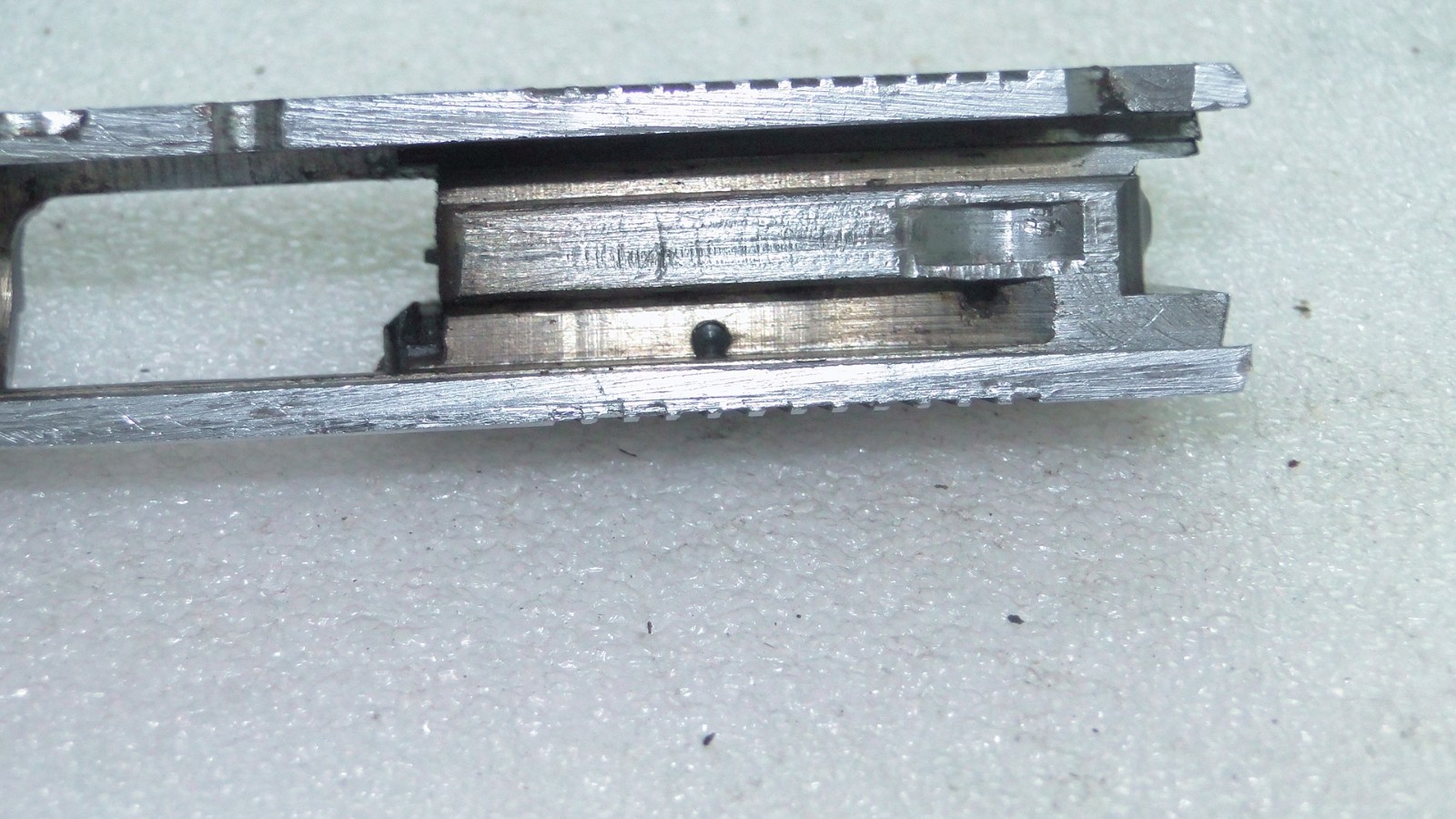 LLAMA 1911, SMALL FRAME VENTILATED CHROME SLIDE ENGRAVED, FIRING PIN, BUSHING.