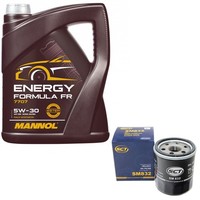 MotoröL Set 5W30 5 Liter + ÖLfilter SM 832 FüR Renault Clio II Thalia I 1.2 16V