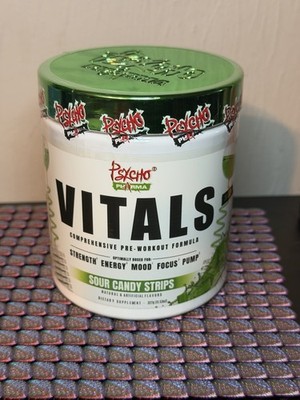 Psycho Pharma Vitals Pre-Workout - Sour Candy Strips 6/28