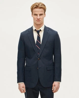 J. CREW Ludlow Slim-fit suit jacket in Baird McNutt Irish cotton-linen 40 S $328 - Image 1 of 4