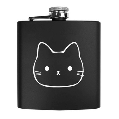 6 Unzen (170 ml) 'Cat Doodle' Taschen-Hüftflasche (HP00042404)