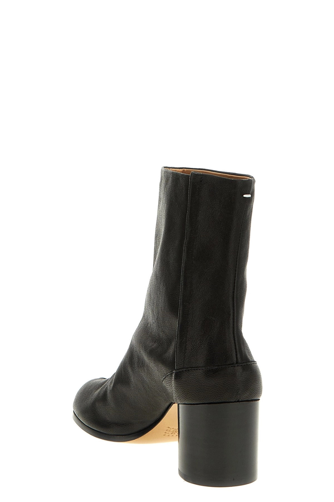 MAISON MARGIELA Tabi Black Leather 60mm Heel Ankle Boots New And Authentic image 3