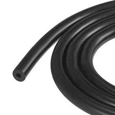 Vacuum Silicone Pipe 4mm ID 10mm OD 3mm Thick Wall Engine Tube 1.5m Black