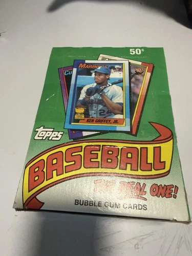 1990 Topps Baseball Bubble Gum Cards Lot Ken Griffey, Jr. Mariners MLB wax box