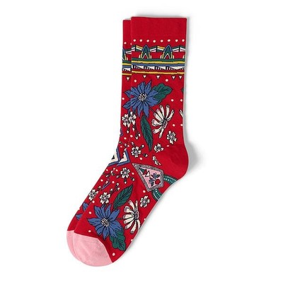 Socken Frida Kahlo  Red Flowers , rot, Gr. 35-38 Exklusiv bei uns!