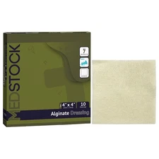 MEDSTOCK Calcium Alginate Dressing - 4" x 4" (Box of 10)